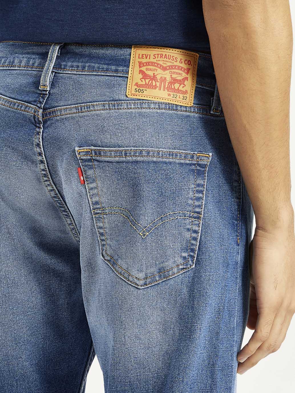 Men's 505 Indigo Straight Fit Mid Rise Jeans - Image 6