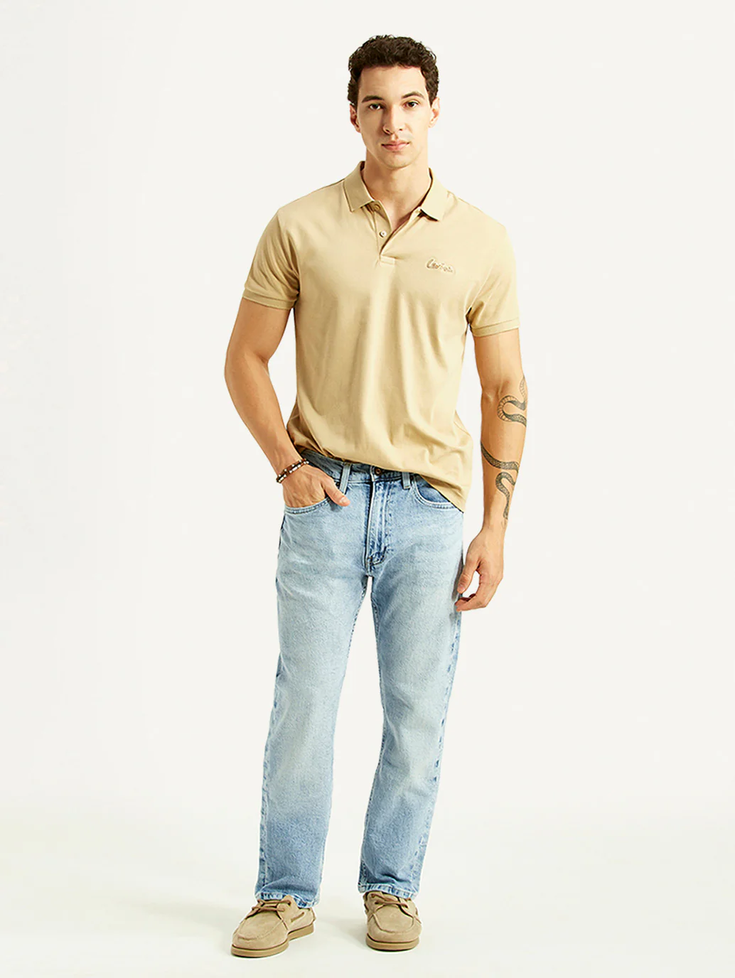 Men's 505 Light Blue Straight Fit Hyper Stretch Jeans