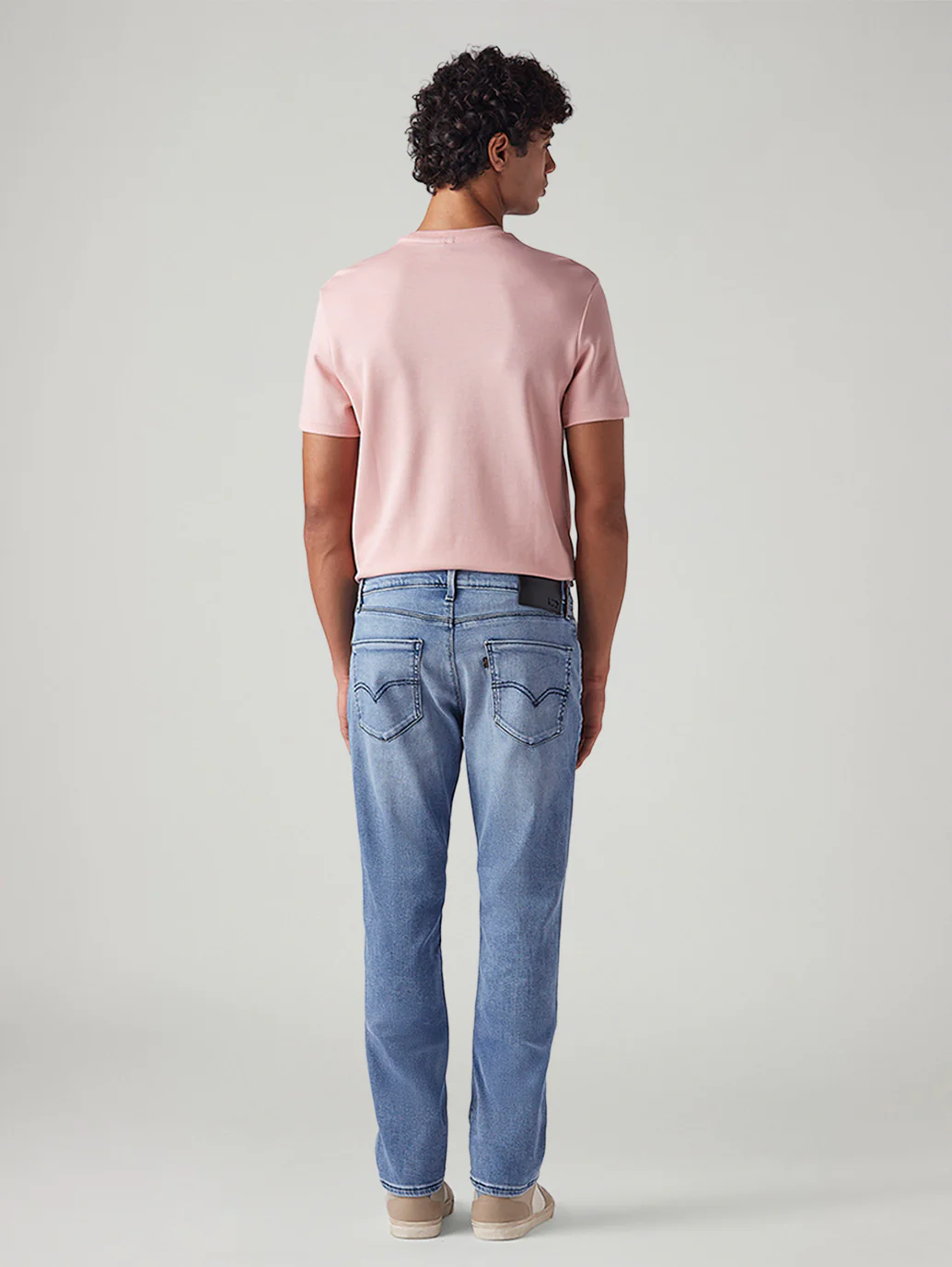 Men's 505 Light Blue Straight Fit Mid Rise Redloop Jeans - Image 4