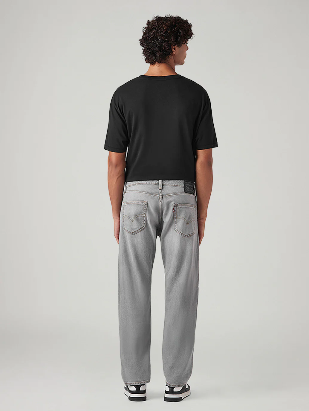 Men's 505 Grey Straight Fit Mid Rise Commuter Jeans - Image 4