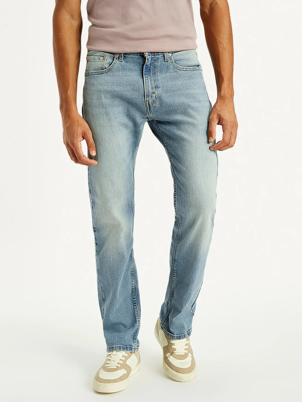 Men's Tinted 505 Light Indigo Straight Fit Mid Rise Kooltex Jeans - Image 3