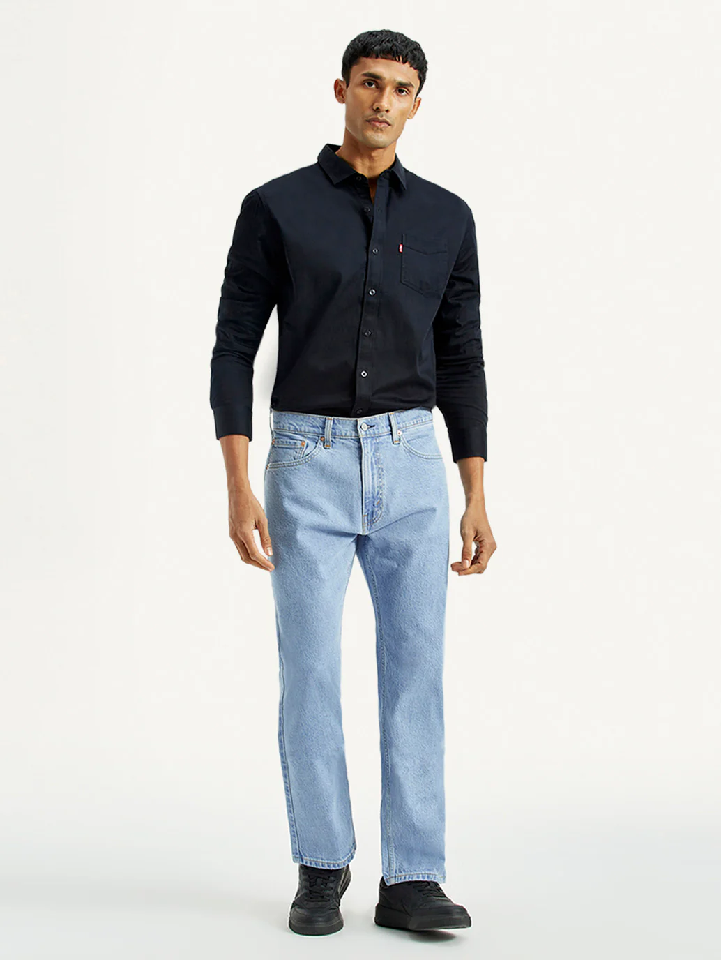 Men's 505 Light Indigo Straight Fit Mid Rise Jeans