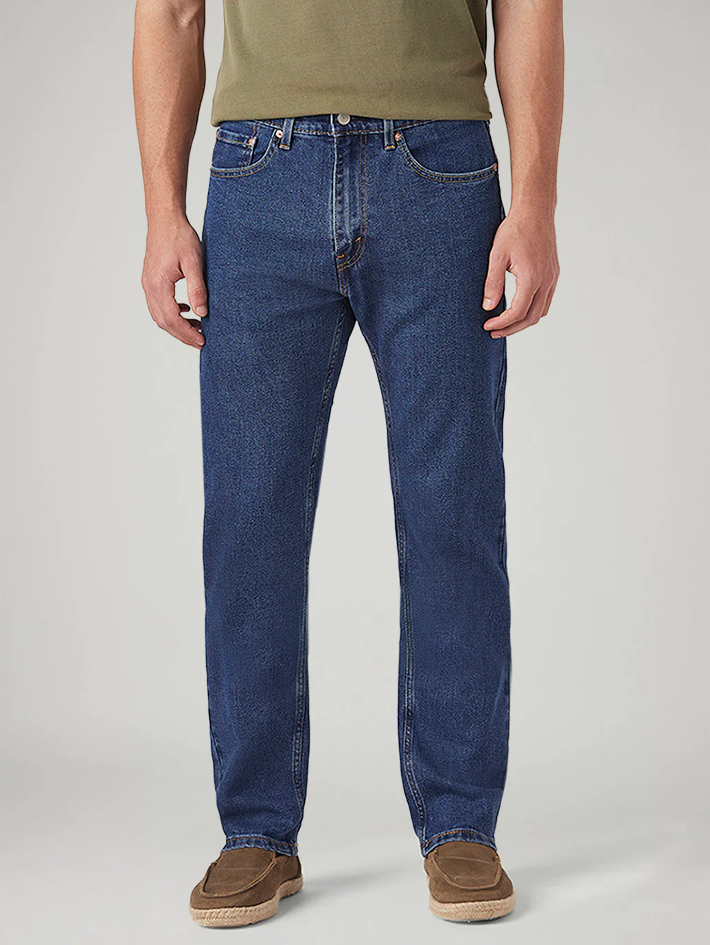 Mens 505 Mid Rise Straight Fit Cotton Stretch Blend Jeans - Image 3
