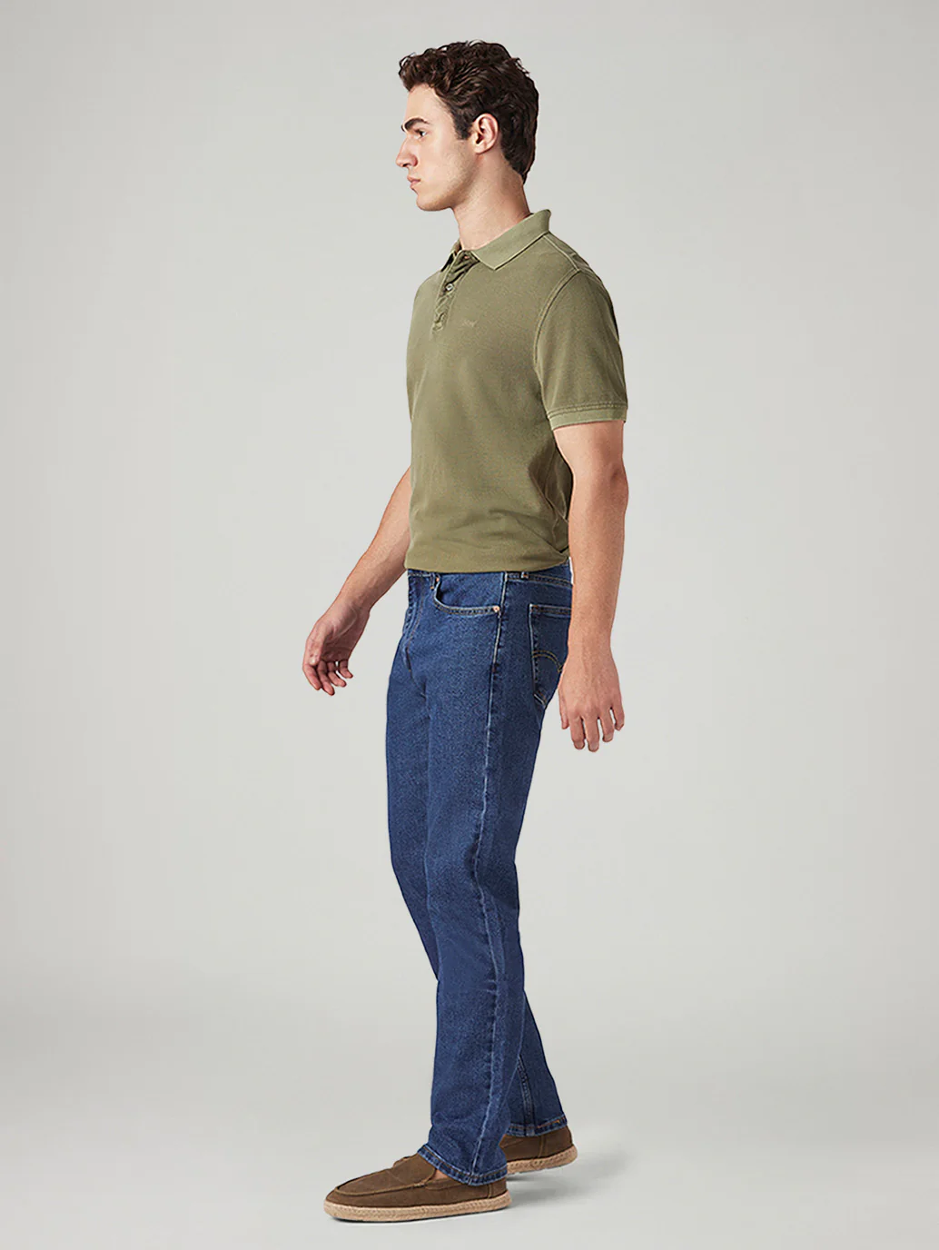 Mens 505 Mid Rise Straight Fit Cotton Stretch Blend Jeans - Image 6