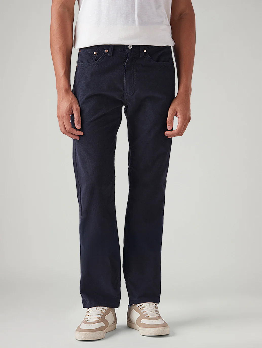 Men's 505 Navy Straight Fit Mid Rise Chinos - Image 3