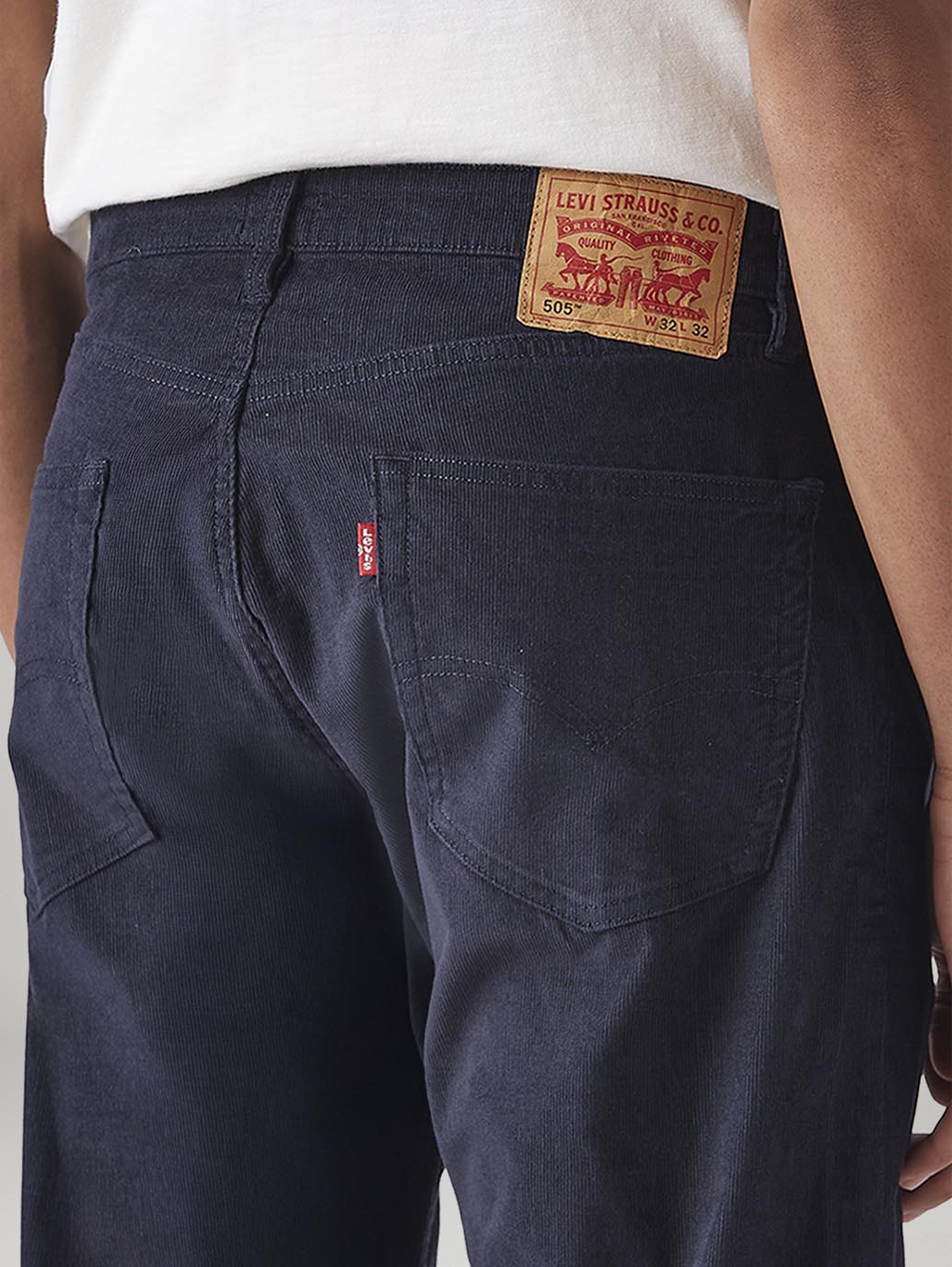 Men's 505 Navy Straight Fit Mid Rise Chinos - Image 4