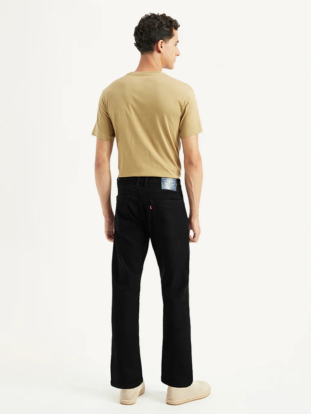 Men's 505 Black Straight Fit Mid Rise Jeans - Image 3