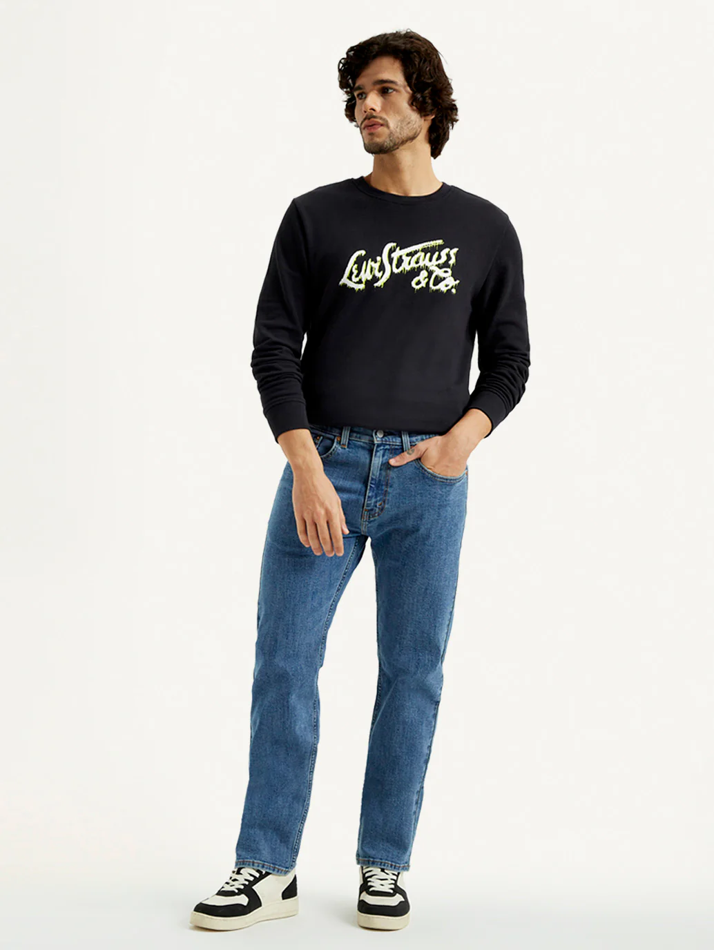 Men's 505 Mid Indigo Straight Fit Mid Rise Jeans - Image 7