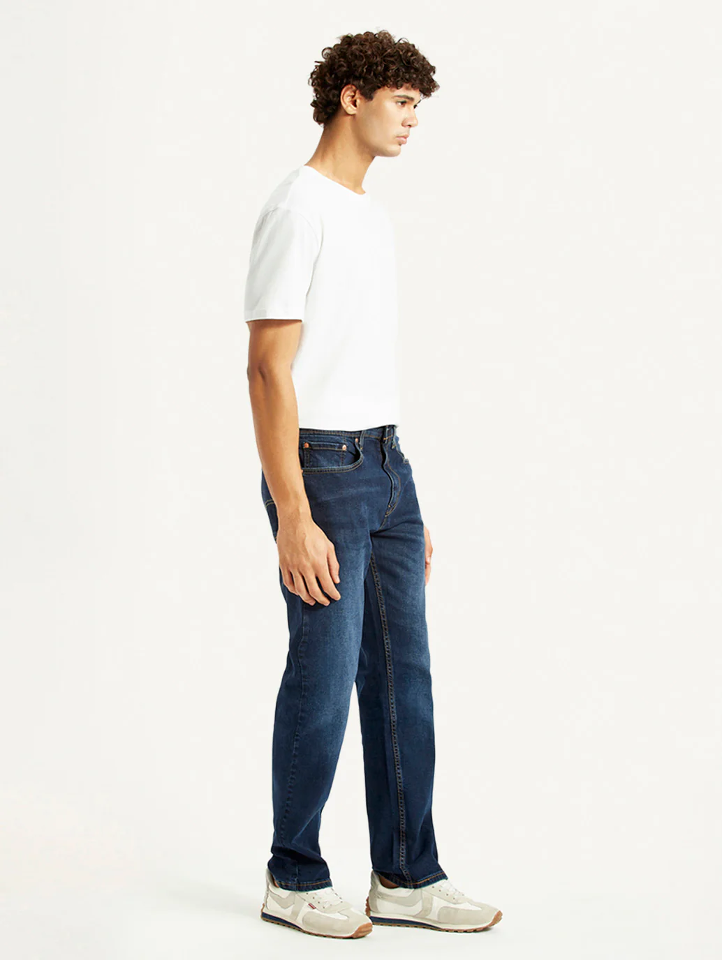 Men's 505 Dark Indigo Straight Fit Mid Rise Jeans - Image 6