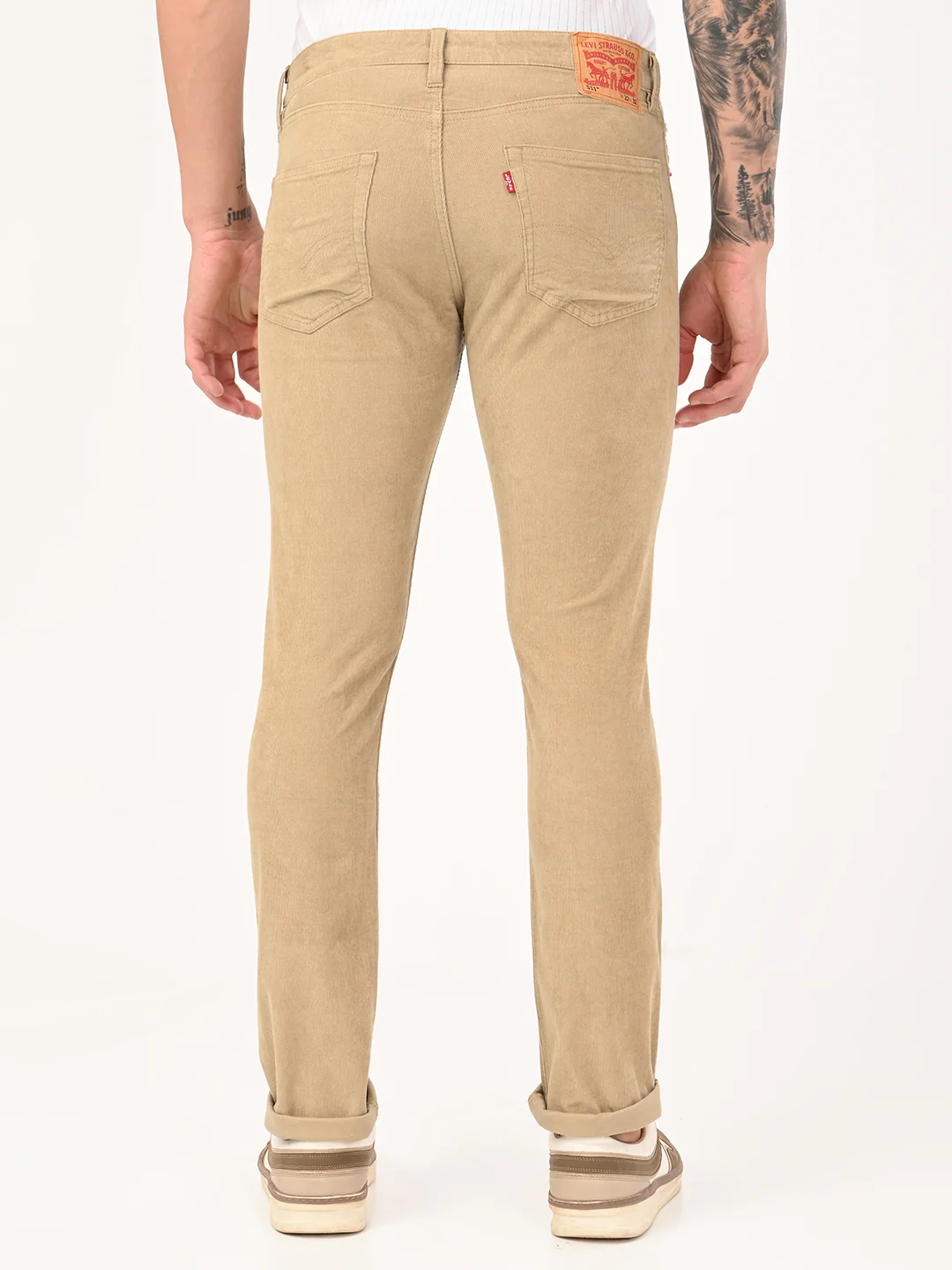 Men's 511 Beige Slim Fit Mid Rise Chinos - Image 3
