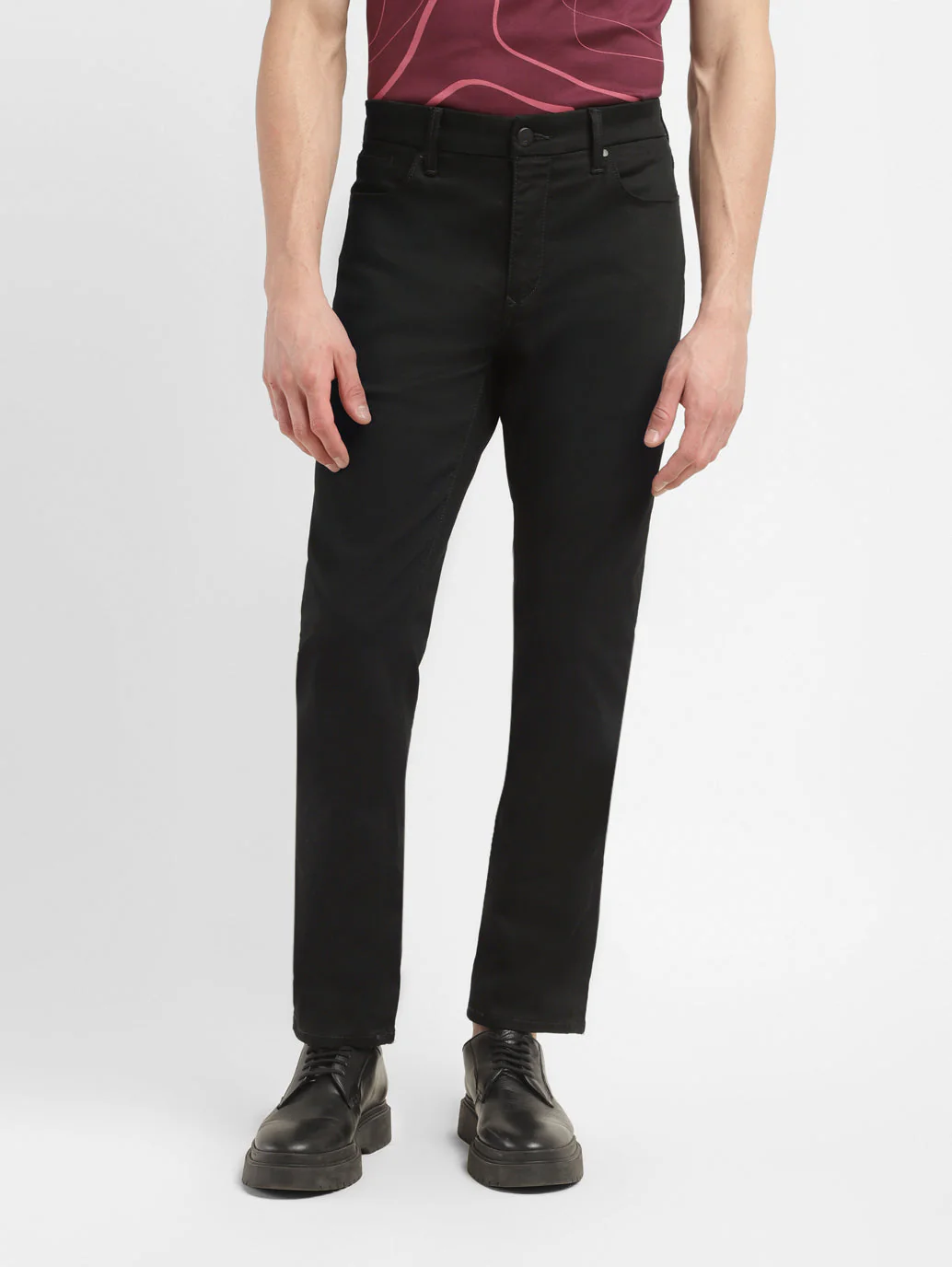 Men's Redloop 511 Black Slim Fit Mid Rise Jeans - Image 2