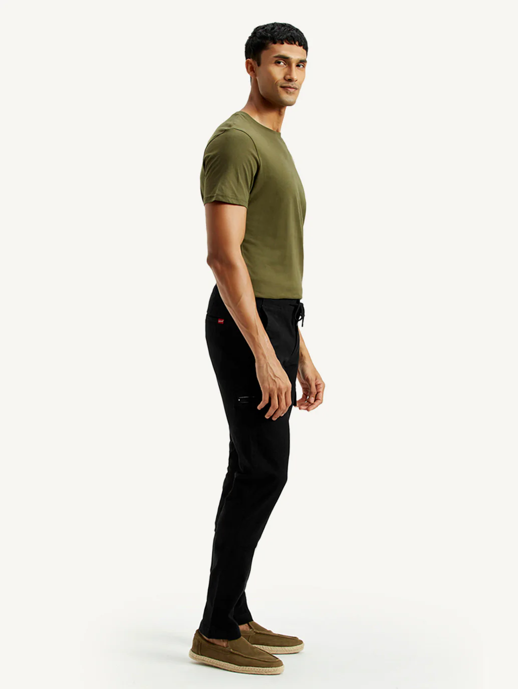 Men's 511 Black Slim Fit Mid Rise Cargo Trousers - Image 7