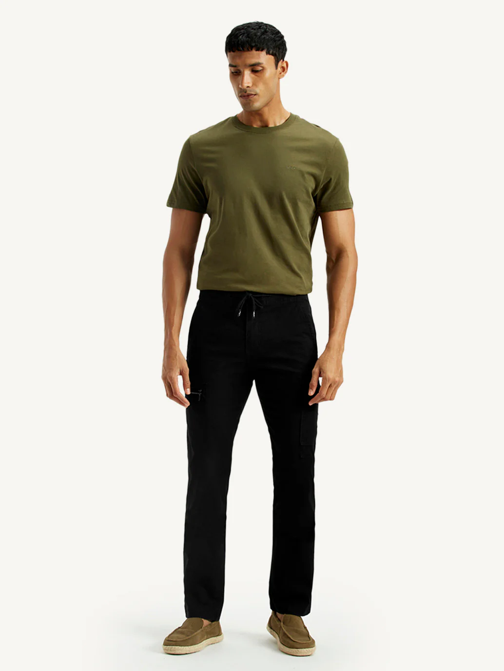 Men's 511 Black Slim Fit Mid Rise Cargo Trousers - Image 8