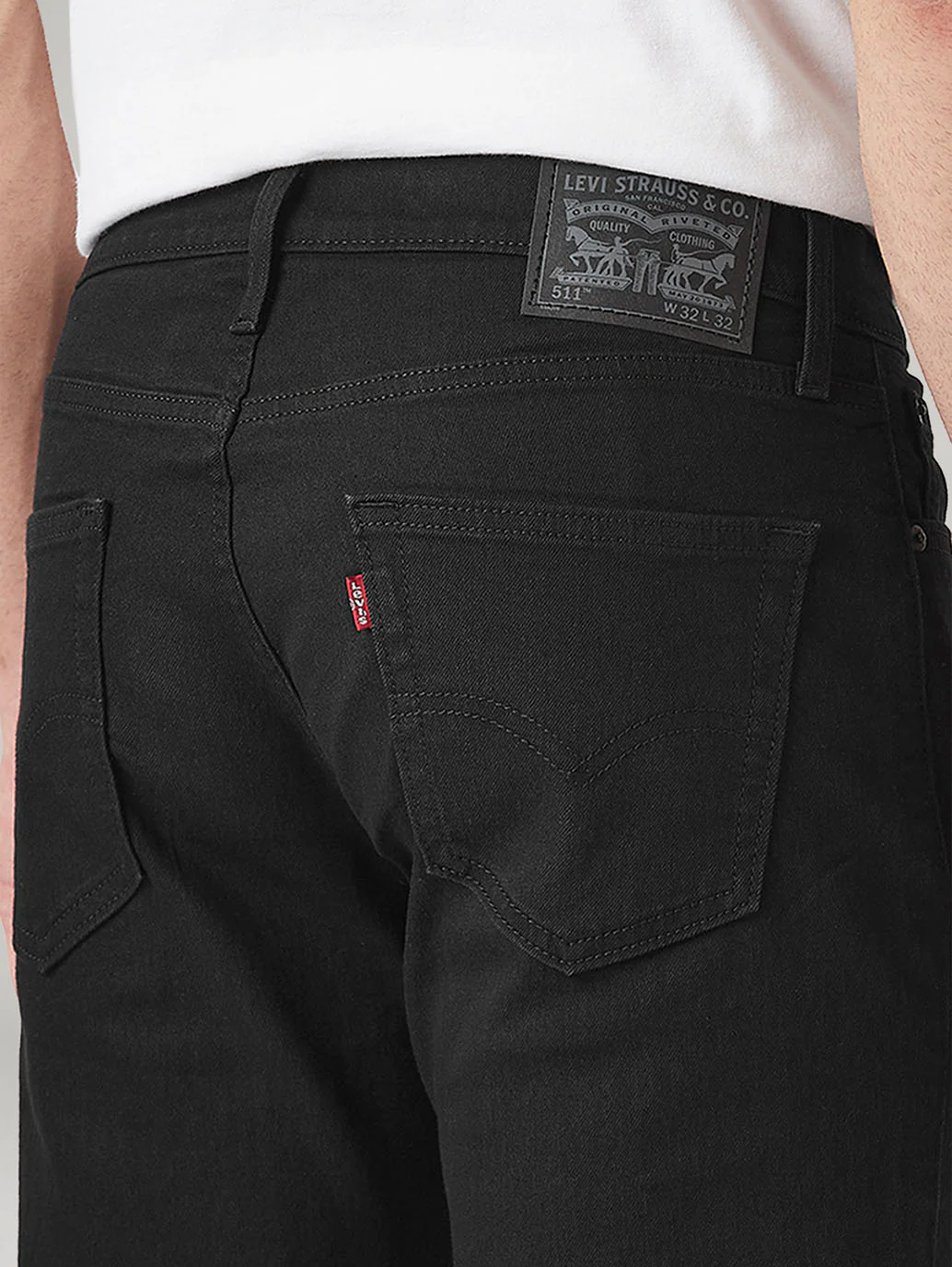 Men's 511 Black Slim Fit Mid Rise Jeans - Image 5