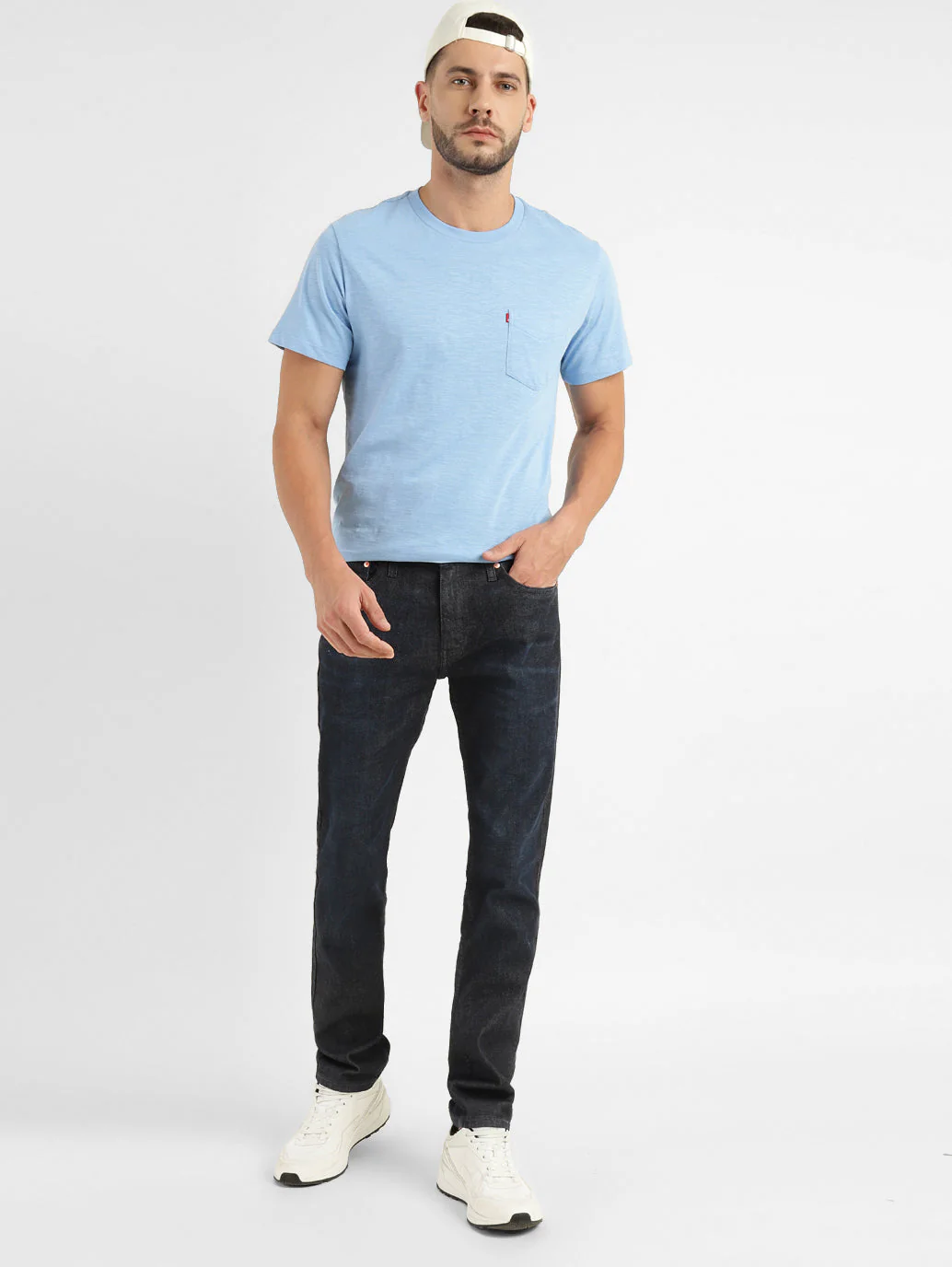 Men's 511 Blue Slim Fit Mid Rise Jeans - Image 7