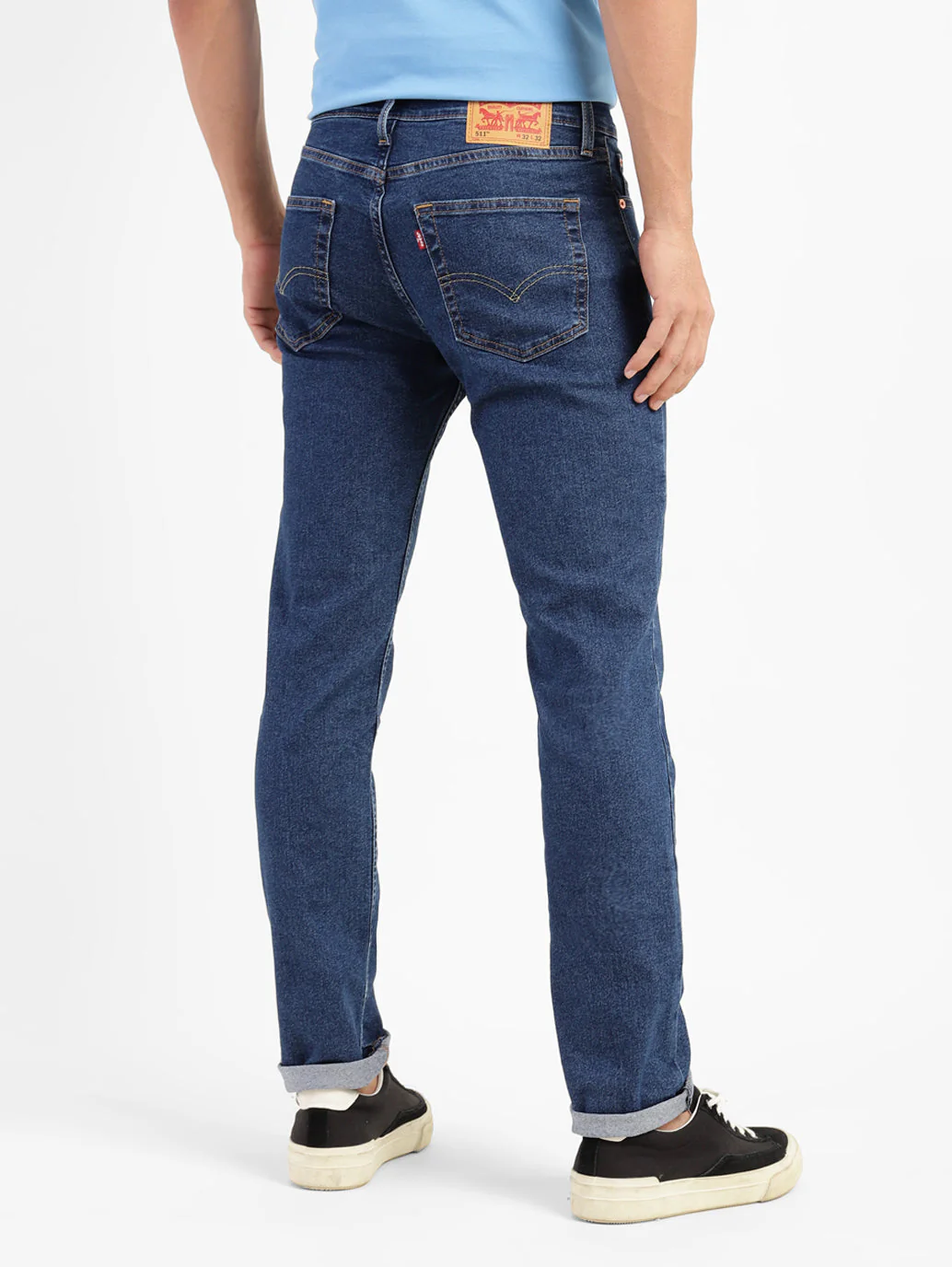 Men's 511 Blue Slim Fit Mid Rise Jeans - Image 3