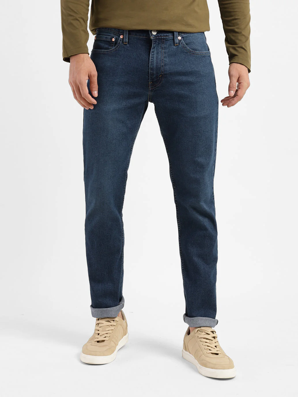 Men's 511 Blue Slim Fit Mid Rise Jeans - Image 2
