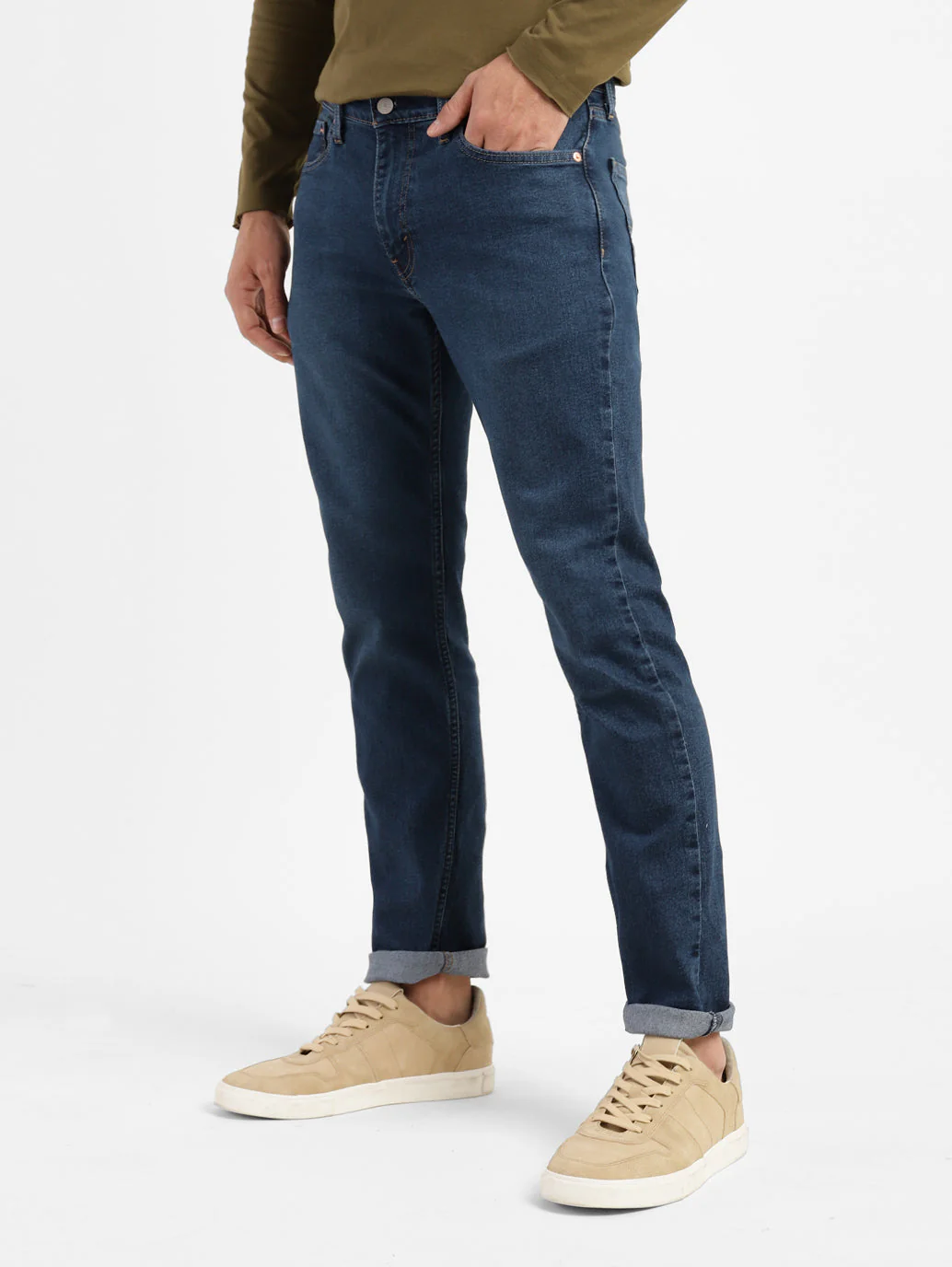 Men's 511 Blue Slim Fit Mid Rise Jeans - Image 5