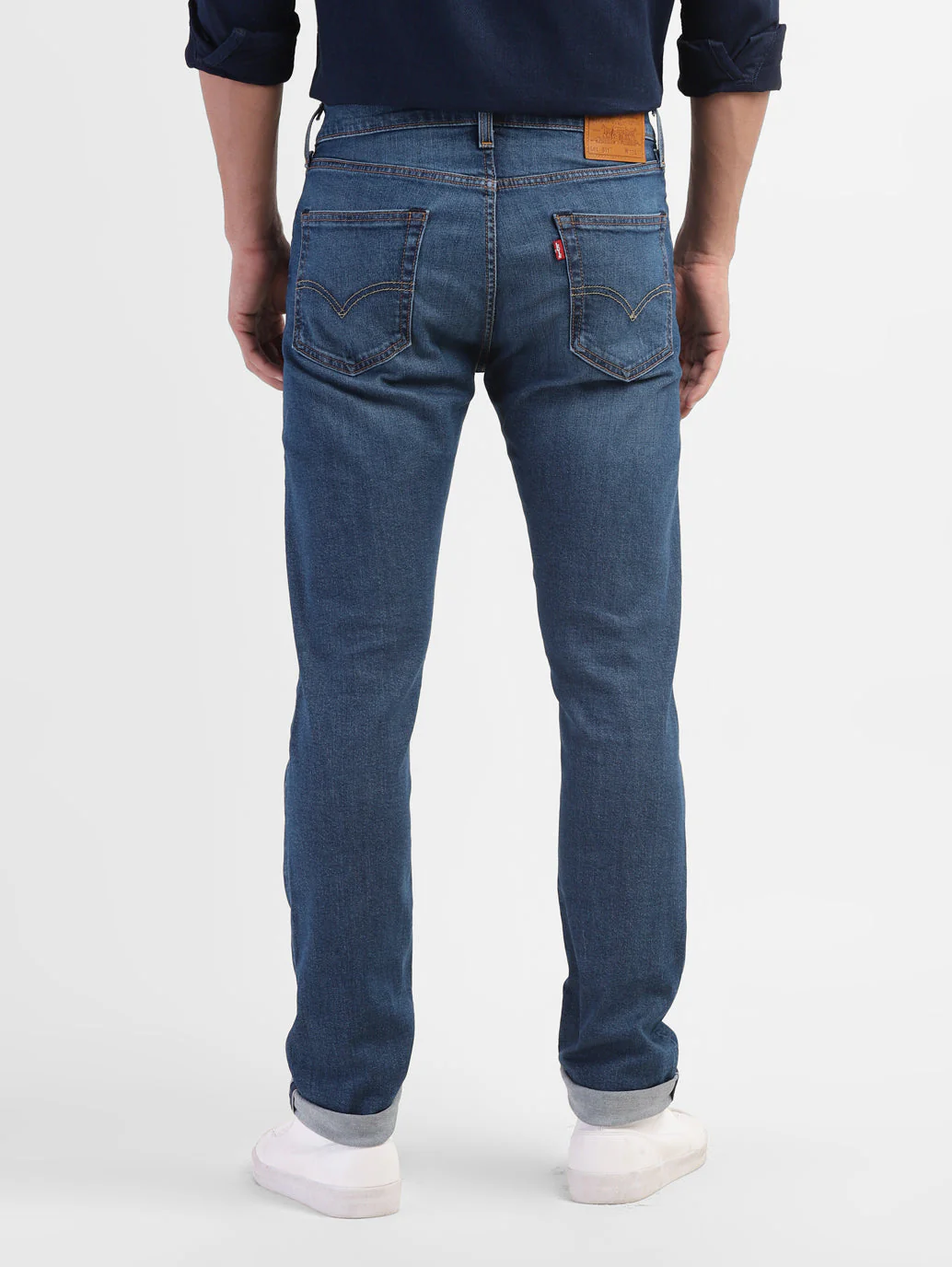 Men's 511 Blue Slim Fit Mid Rise Jeans - Image 3