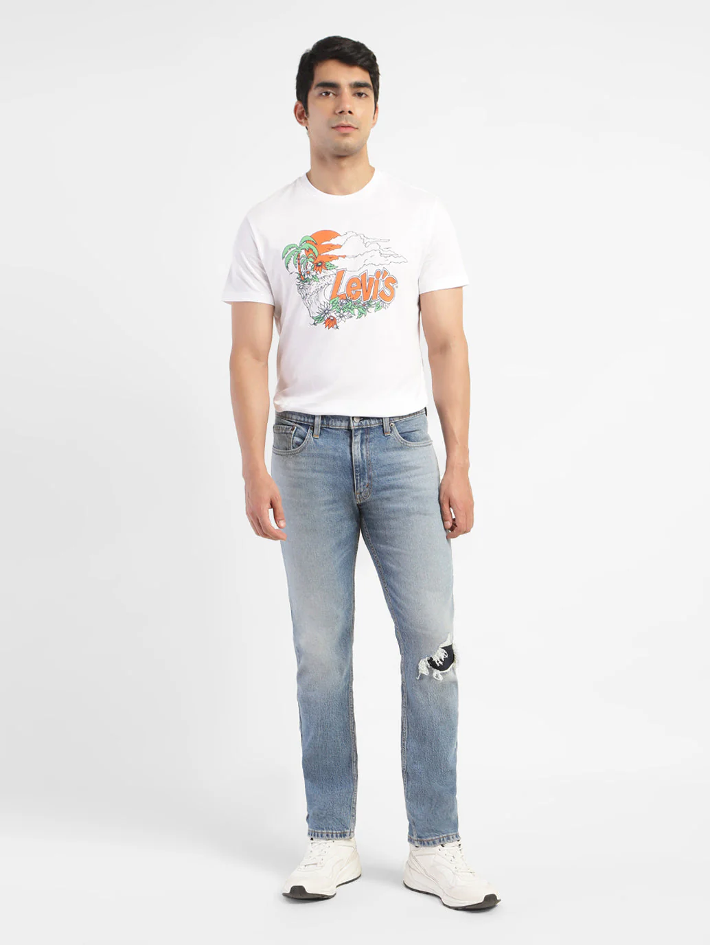 Men's 511 Blue Slim Fit Mid Rise Jeans - Image 6