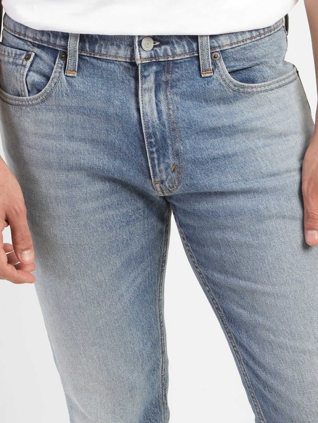 Men's 511 Blue Slim Fit Mid Rise Jeans - Image 7