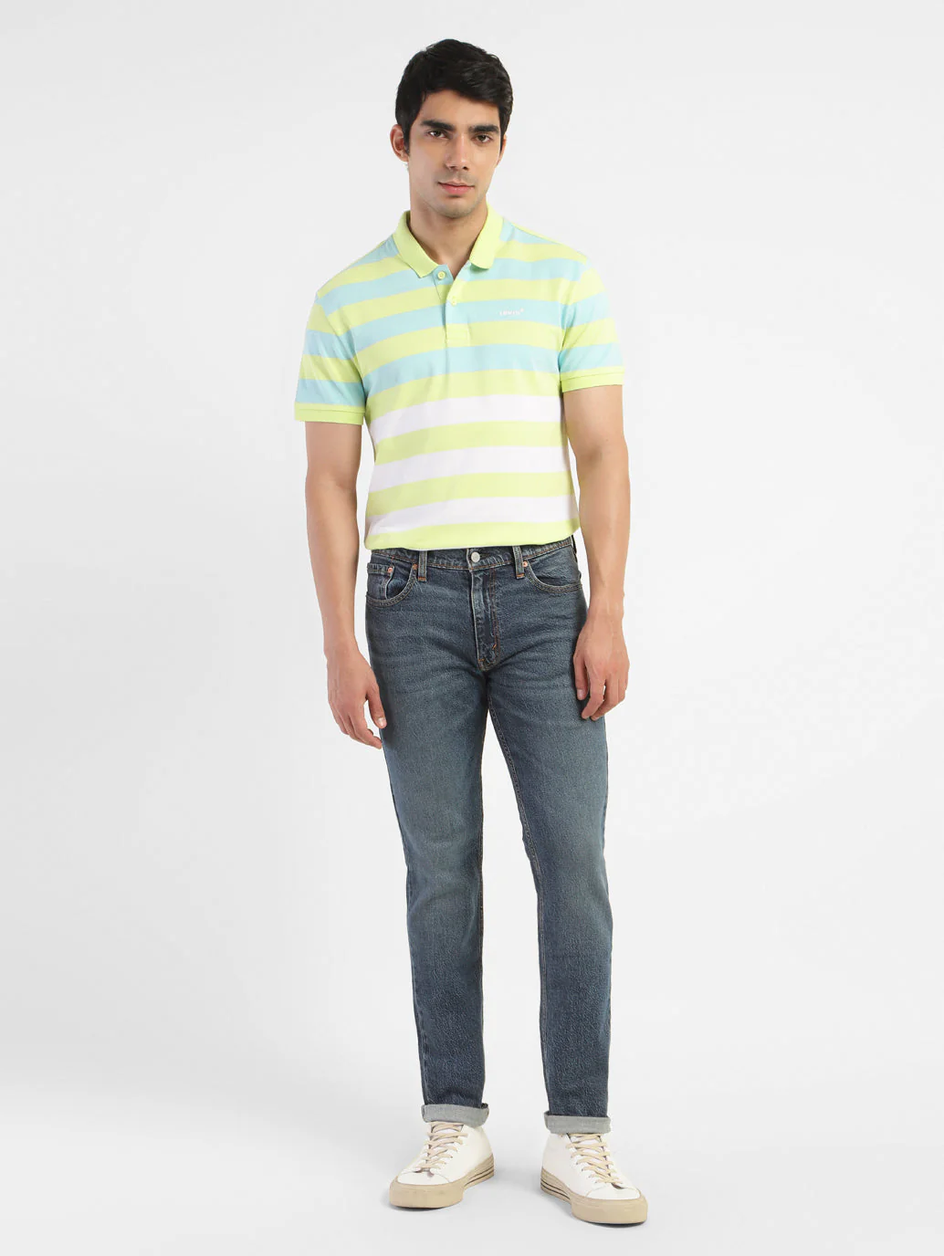 Men's 511 Blue Slim Fit Mid Rise Jeans - Image 6