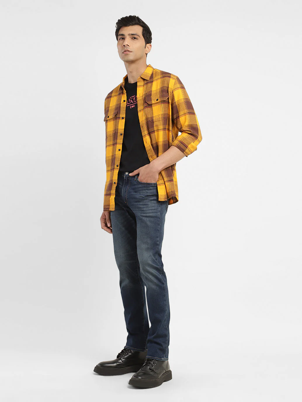 Men's 511 Blue Slim Fit Mid Rise Jeans