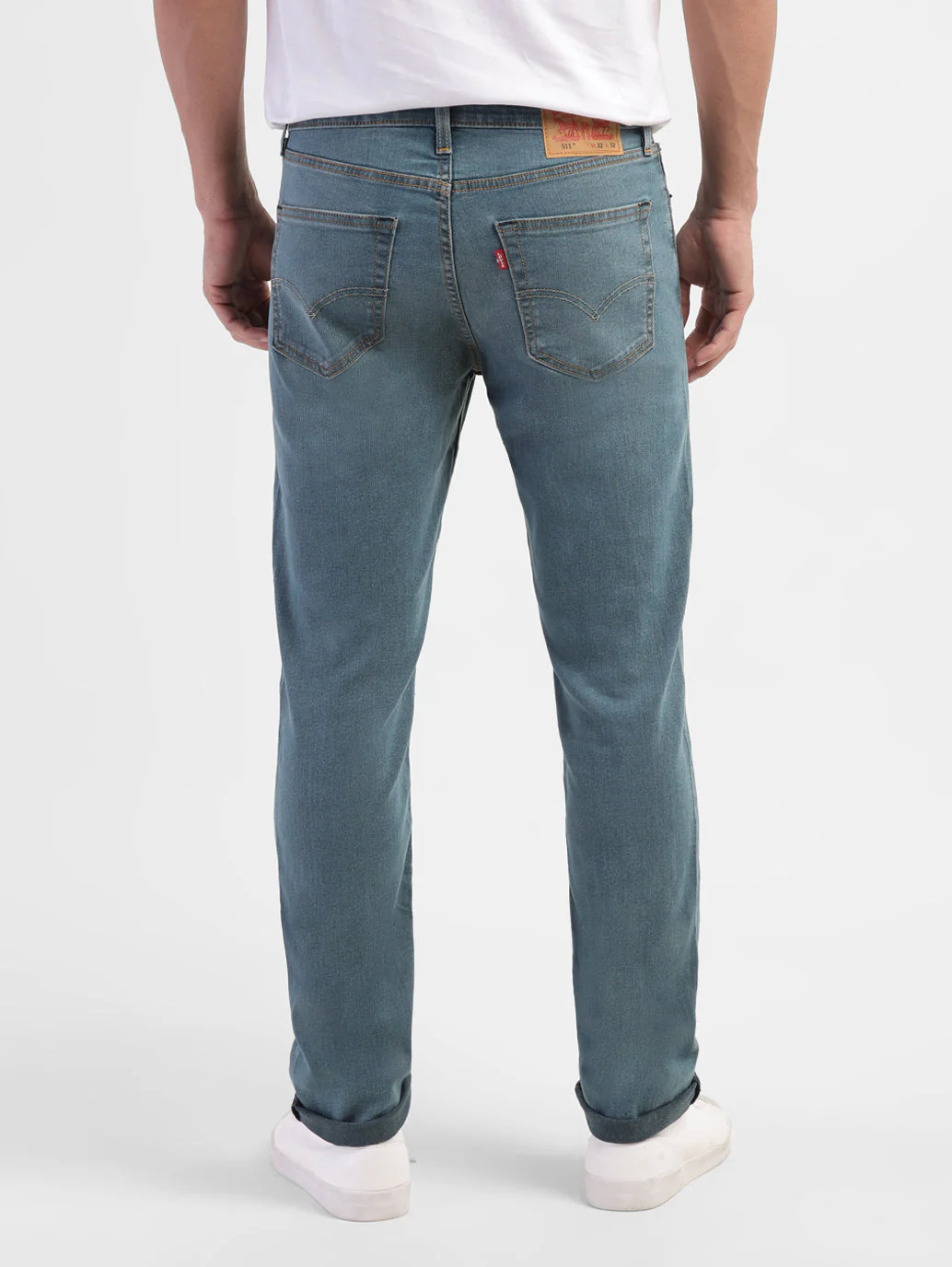 Men's 511 Blue Slim Fit Mid Rise Jeans - Image 3