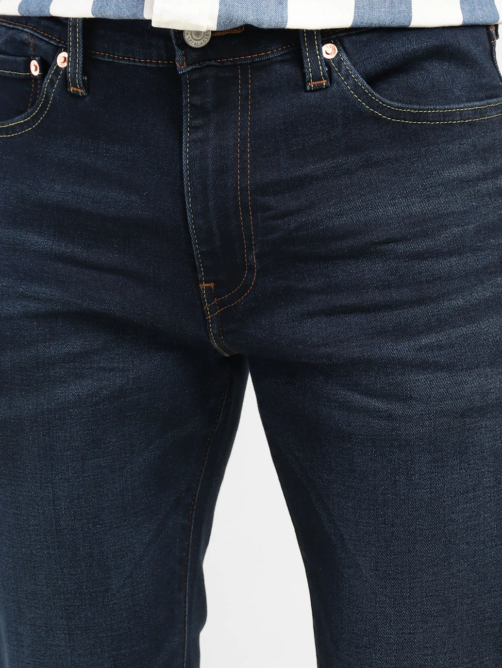 Men's 511 Blue Slim Fit Mid Rise Jeans - Image 6