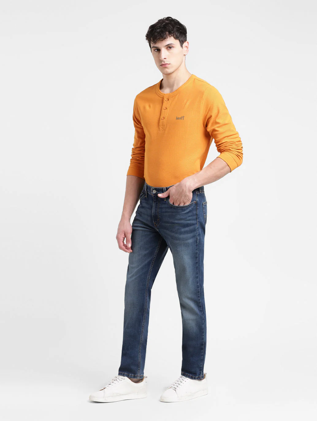 Men's 511 Indigo Slim Fit Mid Rise Jeans - Image 8