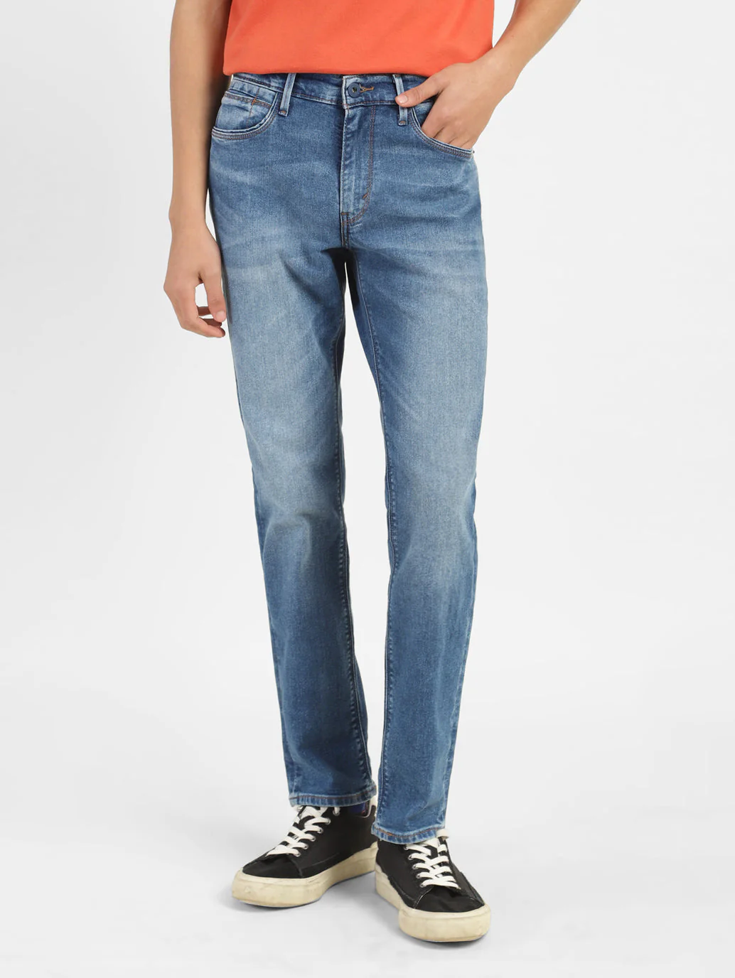 Men's 511 Blue Slim Fit Mid Rise Jeans - Image 2