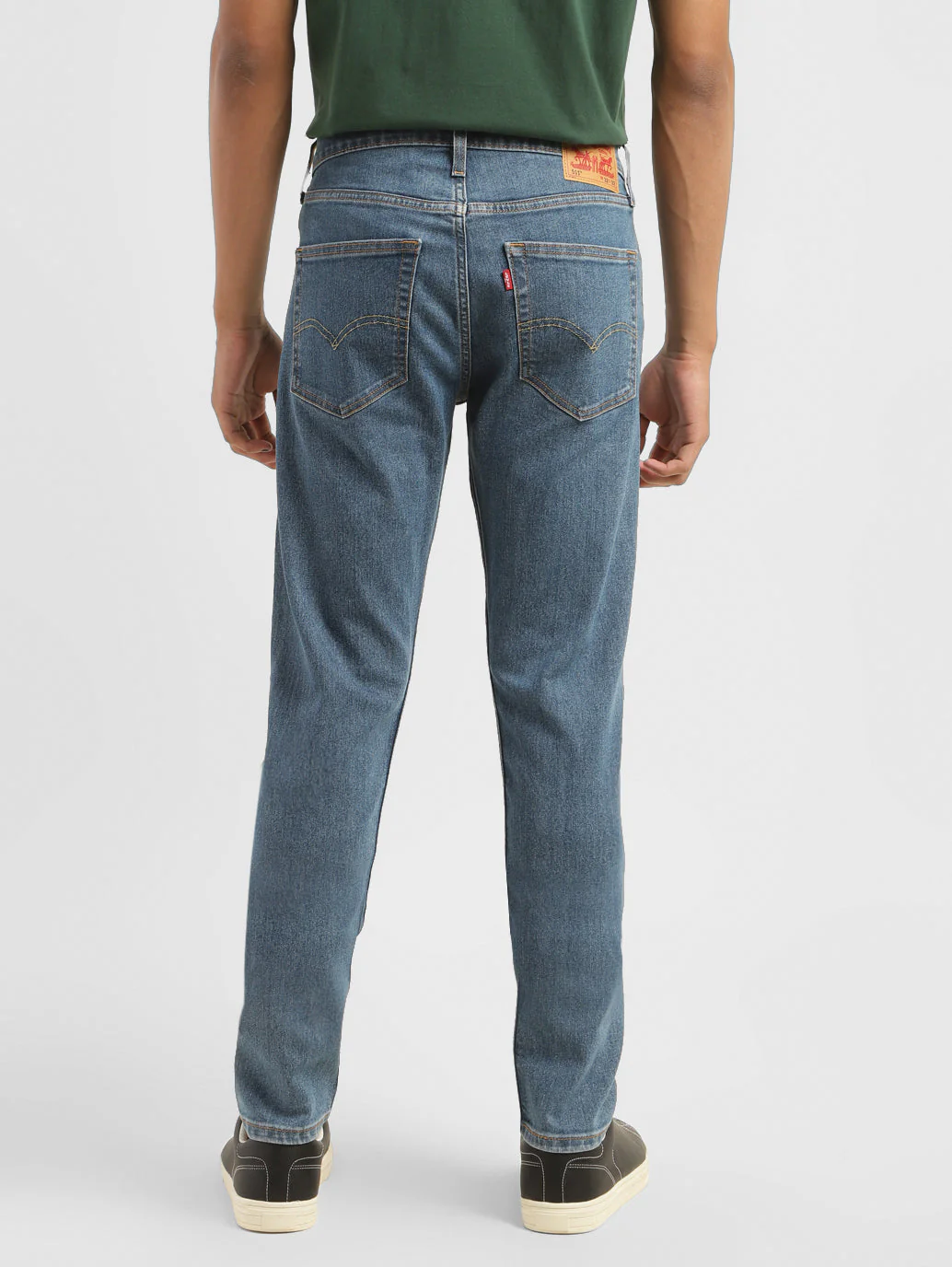 Men's 511 Blue Slim Fit Mid Rise Jeans - Image 3