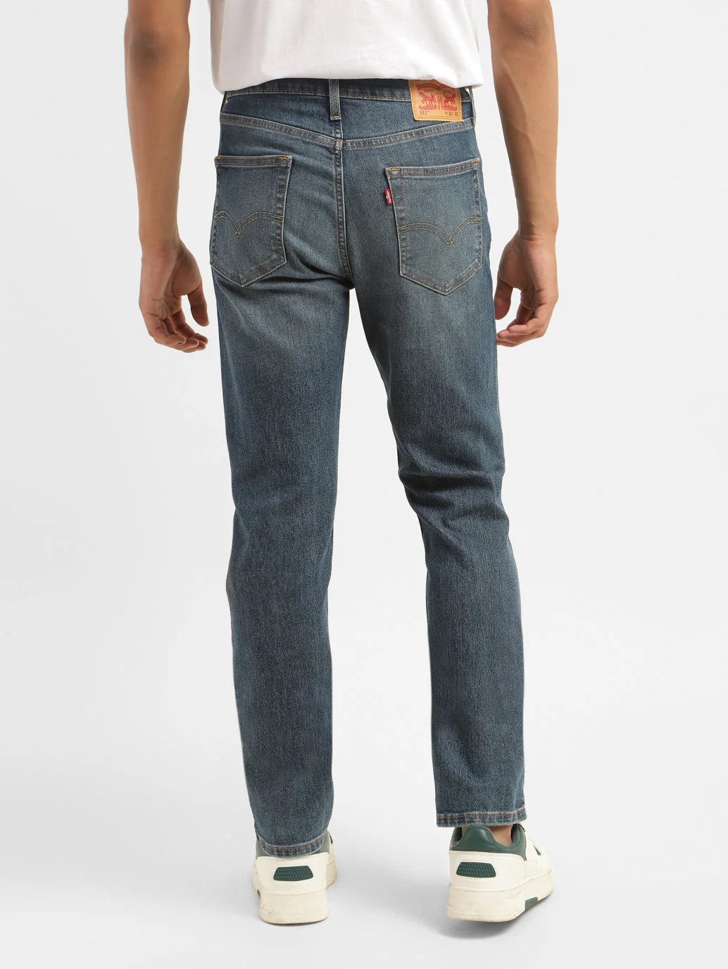 Men's 511 Blue Slim Fit Mid Rise Jeans - Image 3