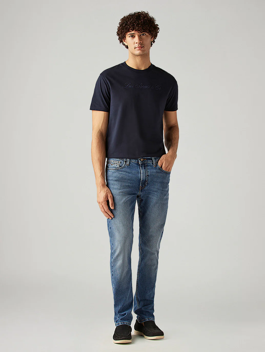 Men's 511 Blue Slim Fit Mid Rise Jeans - Image 2