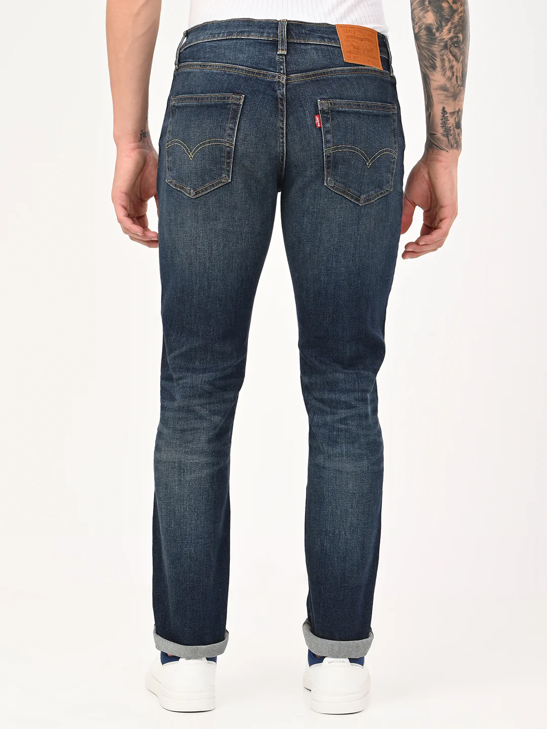 Men's 511 Blue Slim Fit Mid Rise Jeans - Image 3