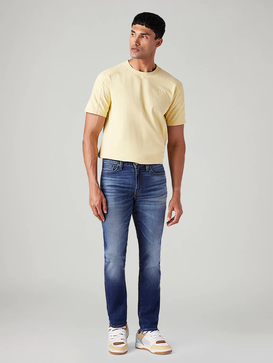 Men's 511 Blue Slim Fit Mid Rise Linen Jeans - Image 2