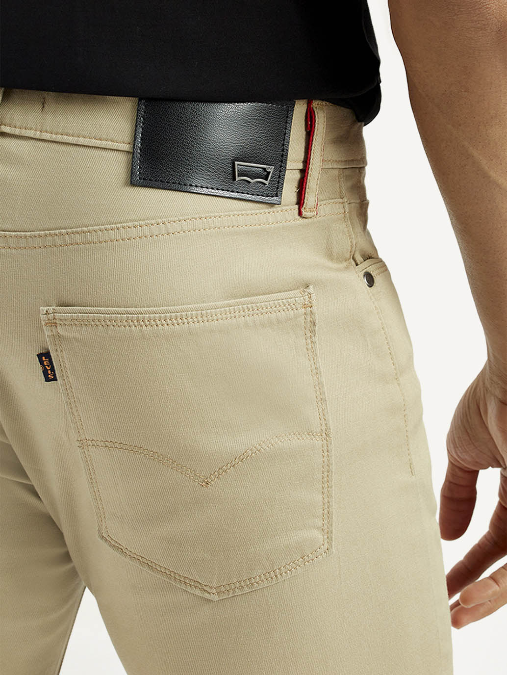Men's Redloop 511 Beige Slim Fit Mid Rise Chinos - Image 3