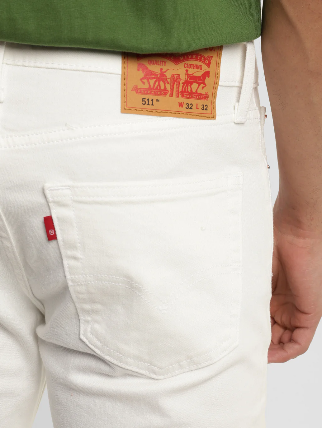 Men's 511 White Slim Fit Mid Rise Jeans - Image 8