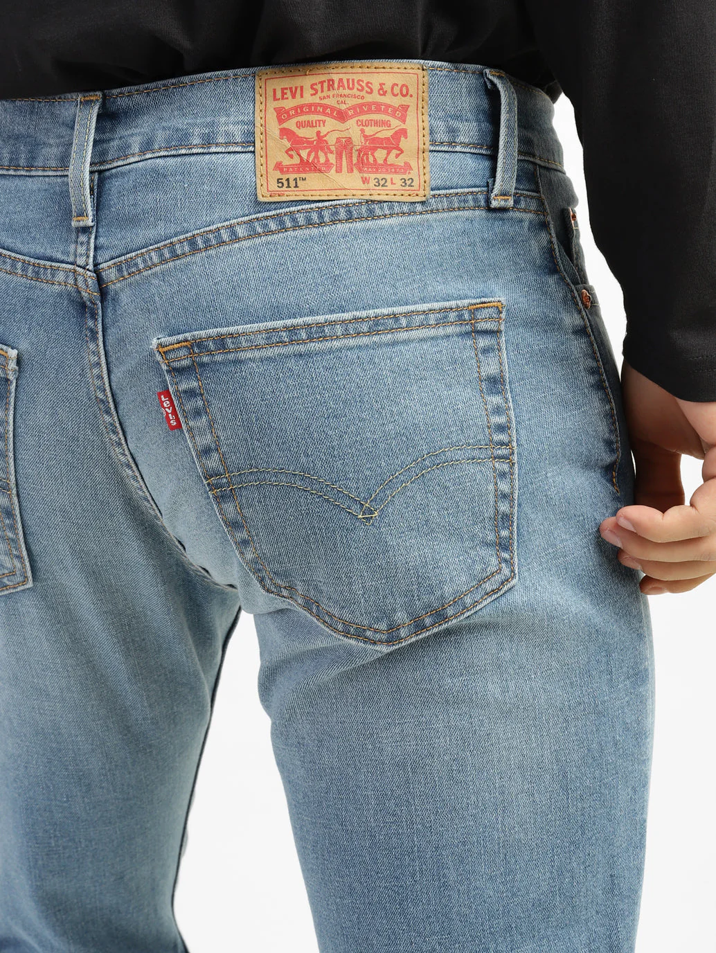 Men's 511 Blue Slim Fit Mid Rise Jeans - Image 3