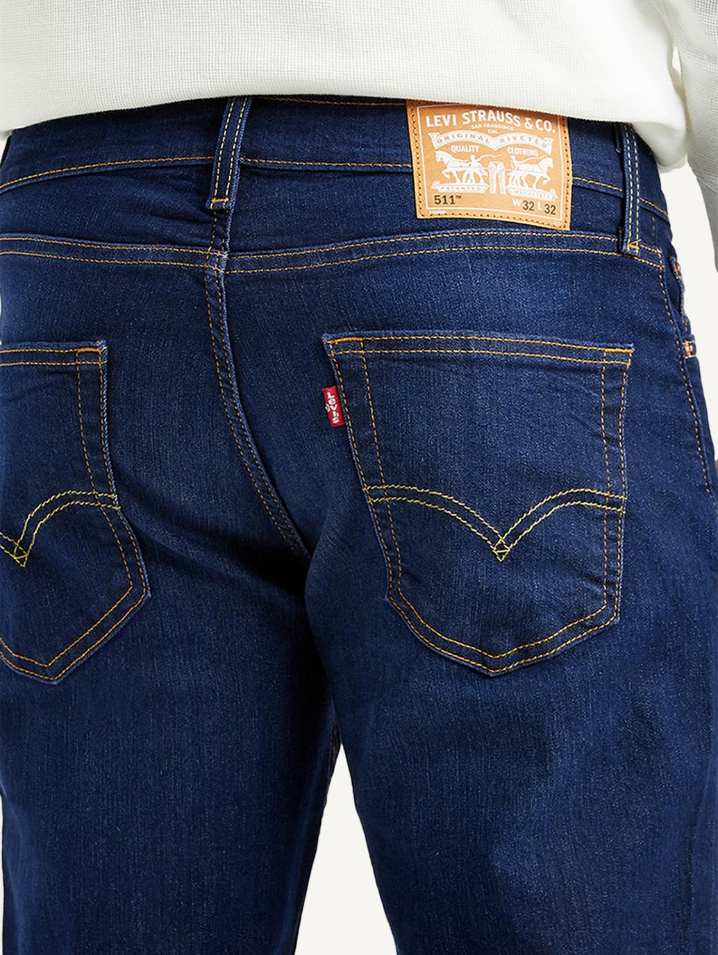 Men's 511 Dark Blue Slim Fit Mid Rise Jeans - Image 5