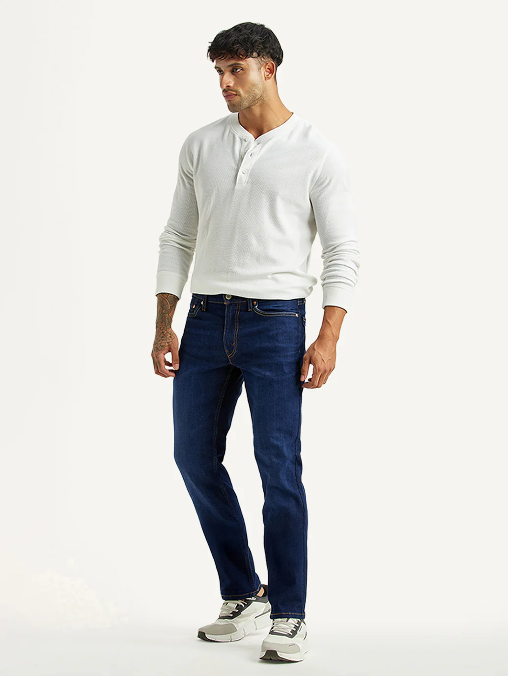 Men's 511 Dark Blue Slim Fit Mid Rise Jeans - Image 6