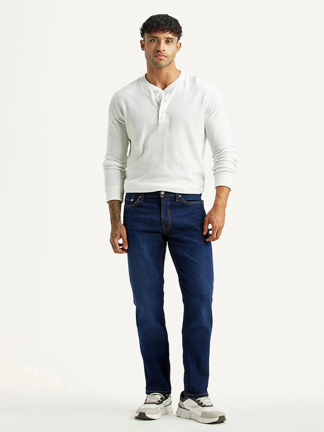 Men's 511 Dark Blue Slim Fit Mid Rise Jeans - Image 7