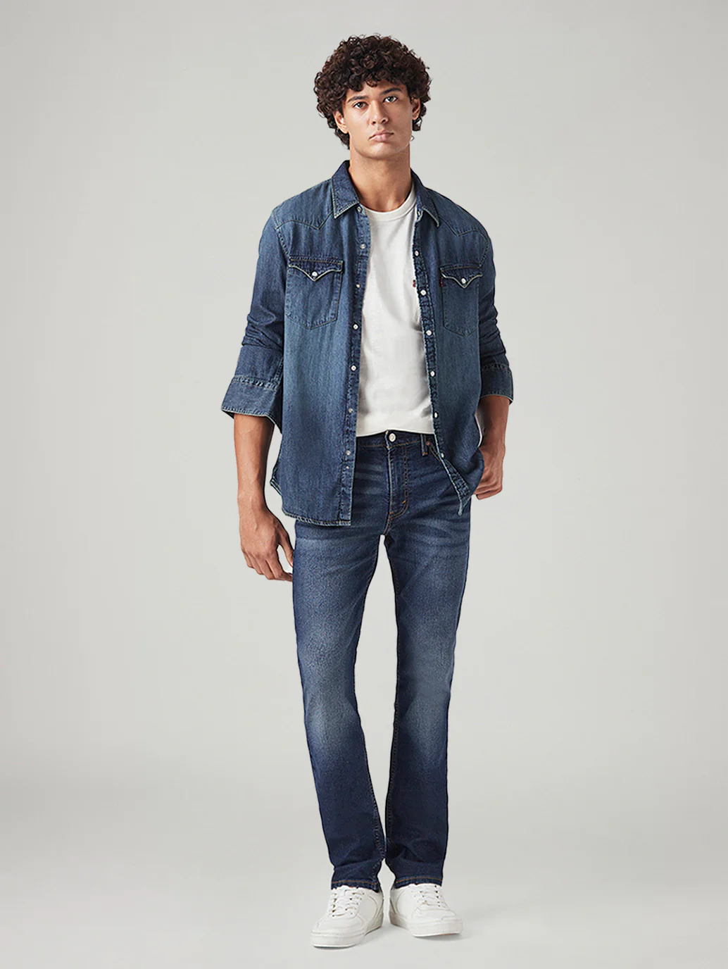 Men's 511 Med Indigo Slim Fit Mid Rise Tinted Jeans