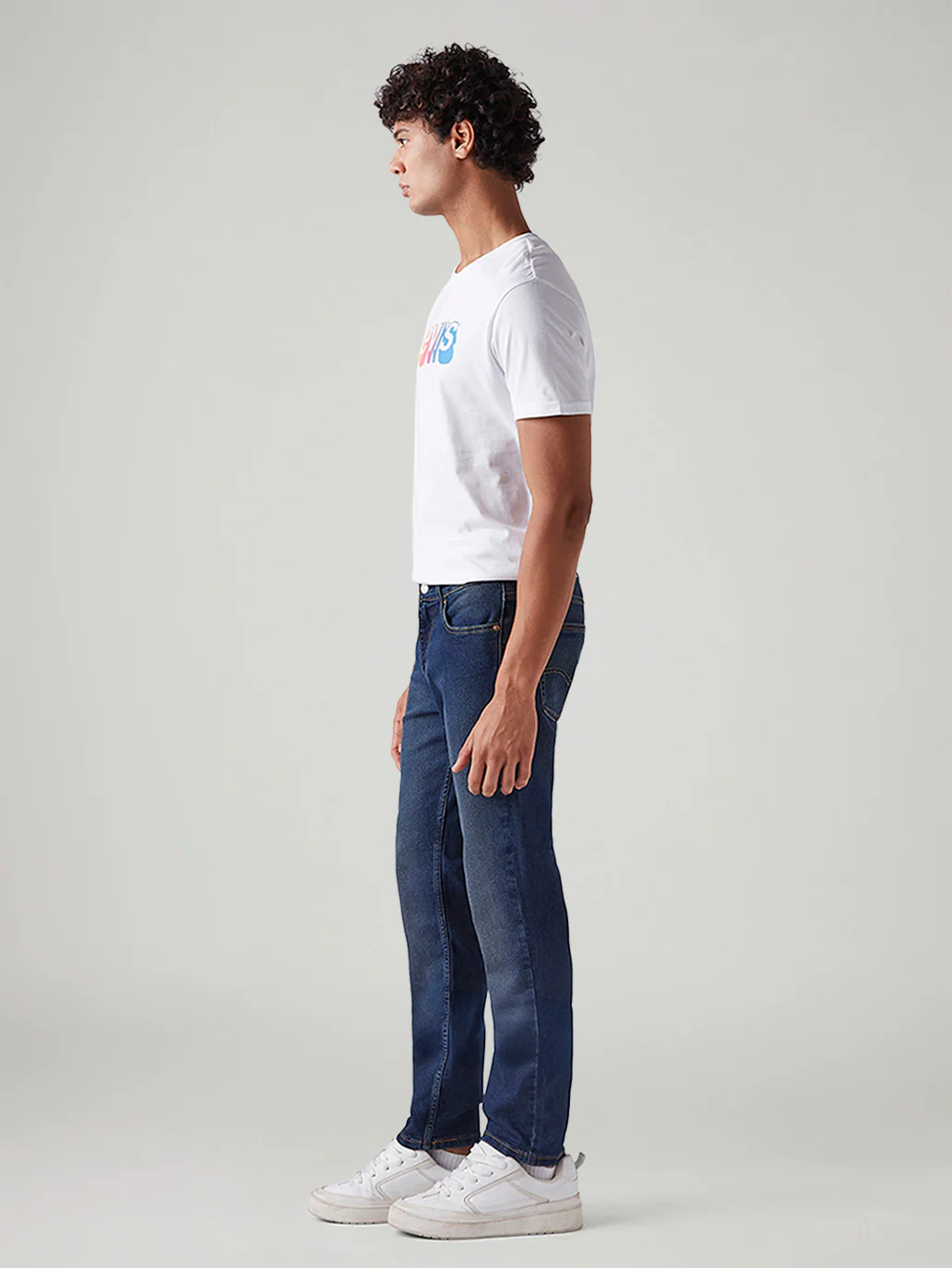Men's 511 Dark Blue Slim Fit Mid Rise Tinted Jeans - Image 6