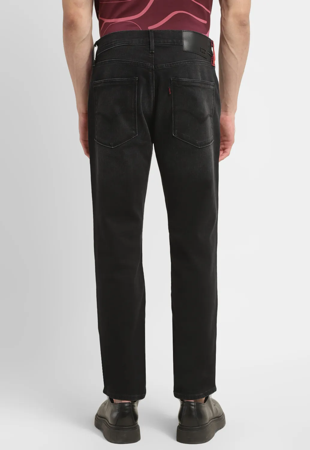Men's Redloop 511 Charcoal Grey Slim Fit Mid Rise Jeans - Image 3