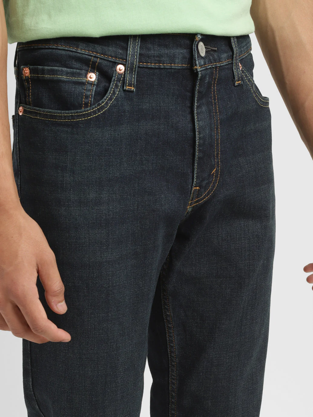 Men's 511 Blue Slim Fit Mid Rise Jeans - Image 5