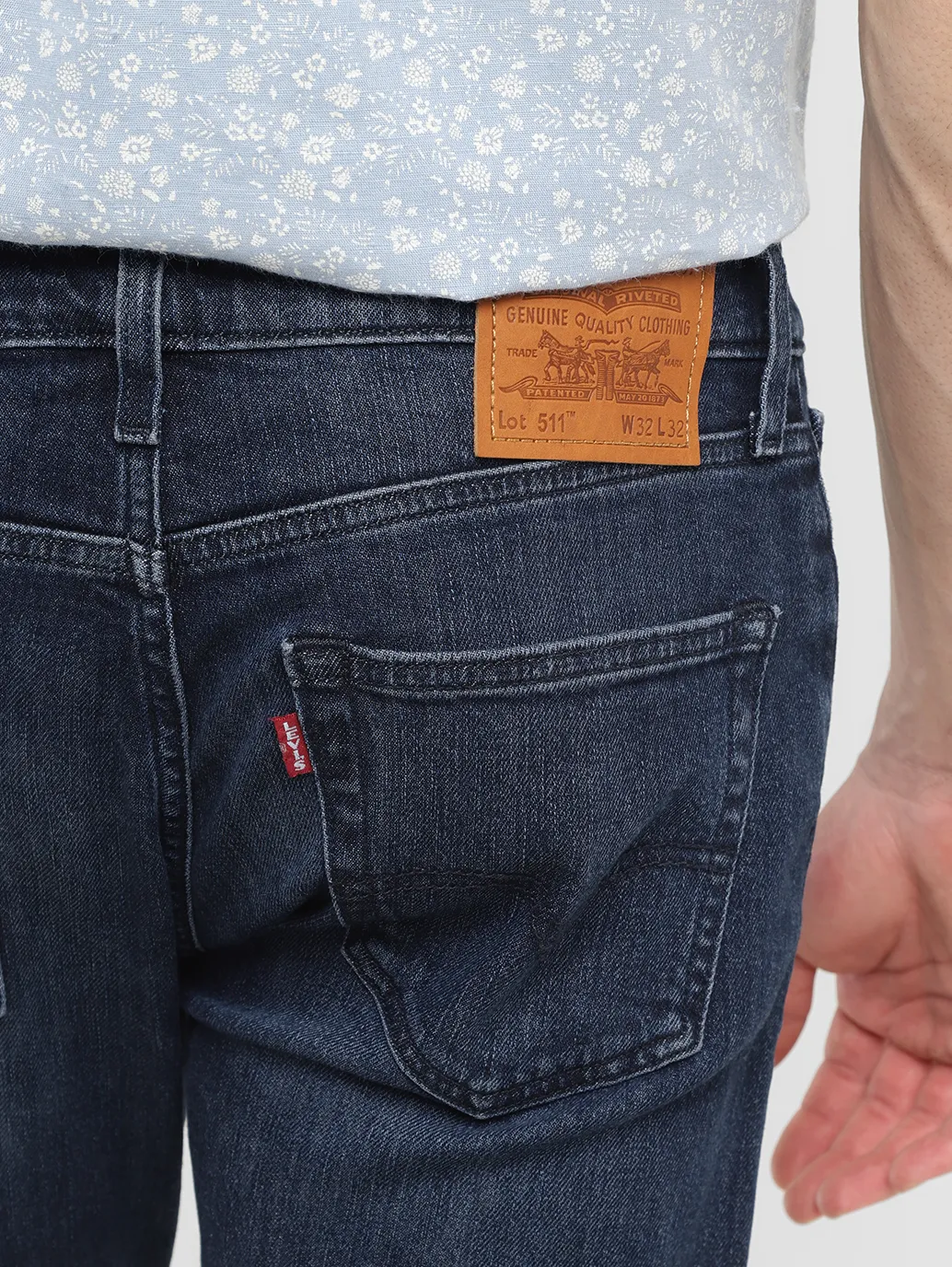 Men's 511 Blue Slim Fit Mid Rise Jeans - Image 7