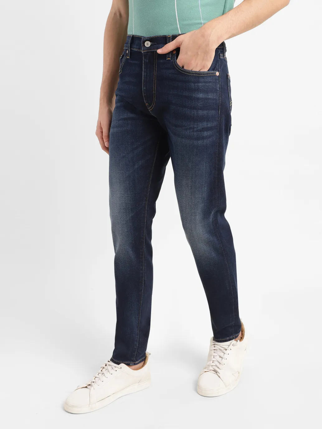Men's 511 Blue Slim Fit Mid Rise Jeans - Image 5