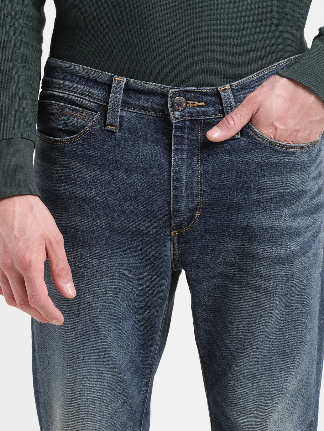 Men's 511 Blue Slim Fit Mid Rise Jeans - Image 7