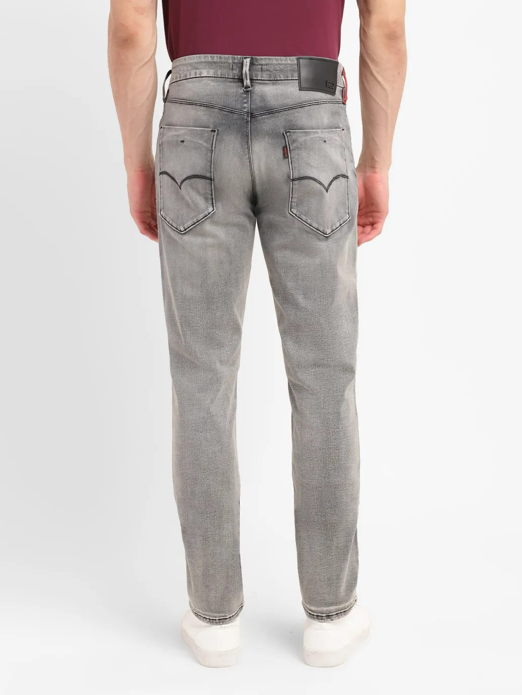 Men's Redloop 511 Grey Slim Fit Mid Rise Jeans - Image 3